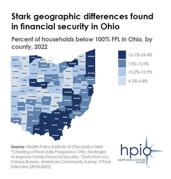Financial insecurity by county