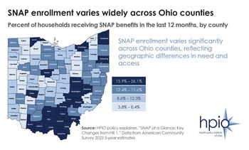 SNAP enrollment county map