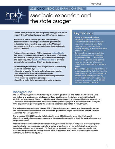 Medicaid expansion and the state budget