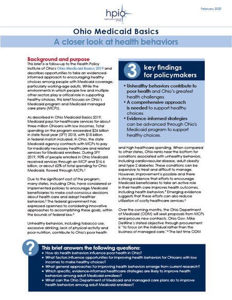 A Closer Look at Health Behaviors