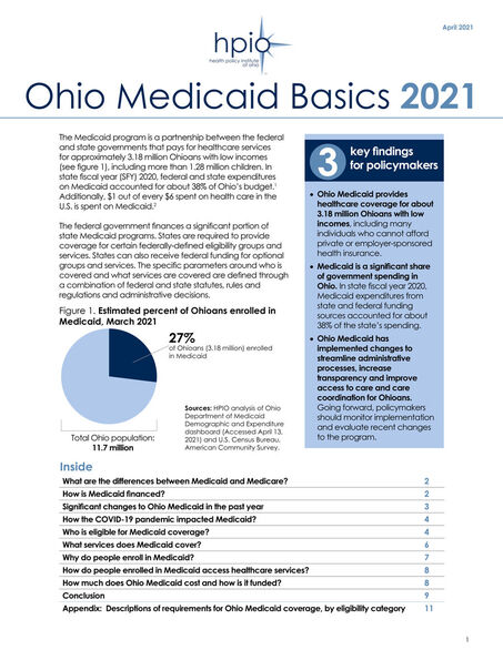 Ohio Medicaid Basics 2021