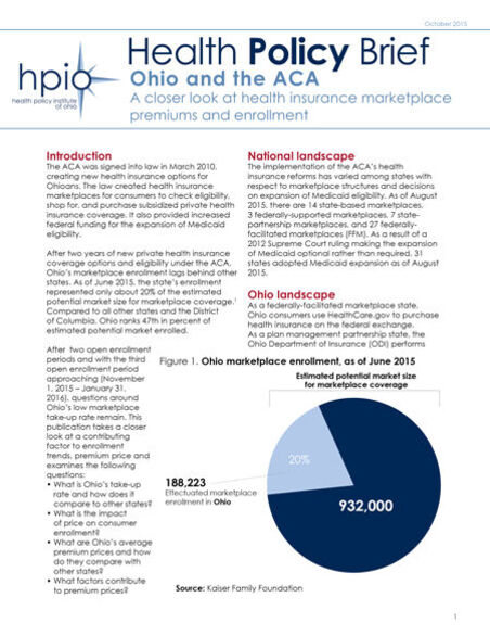 A closer look at health insurance marketplace premiums and enrollment